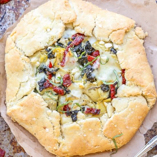 Spinach Artichoke Galette - Recipe photo by bakerita
