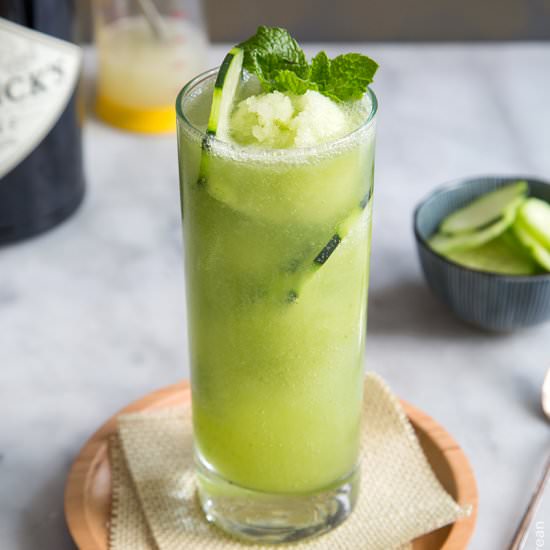 Cucumber Gin and Tonic Float - Recipe photo by the little epicurean