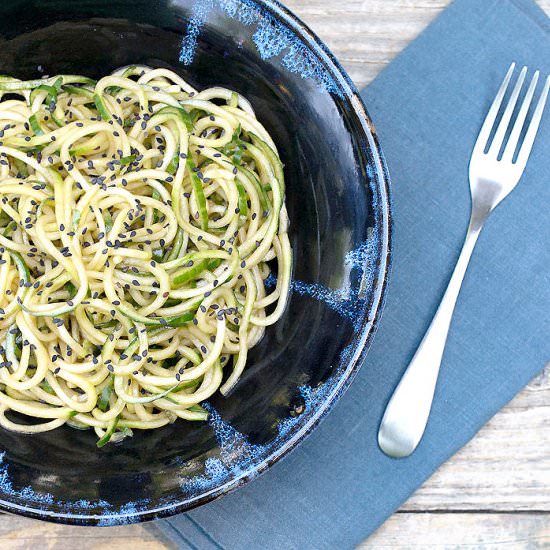 Super Easy Sesame Cucumber Noodles - Recipe photo by geekypoet