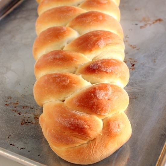 Braided Egg Bread - Recipe photo by thesemisweetsisters