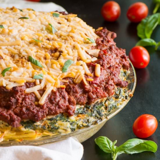 Vegan Spaghetti Pie - Recipe photo by NamelyMarly
