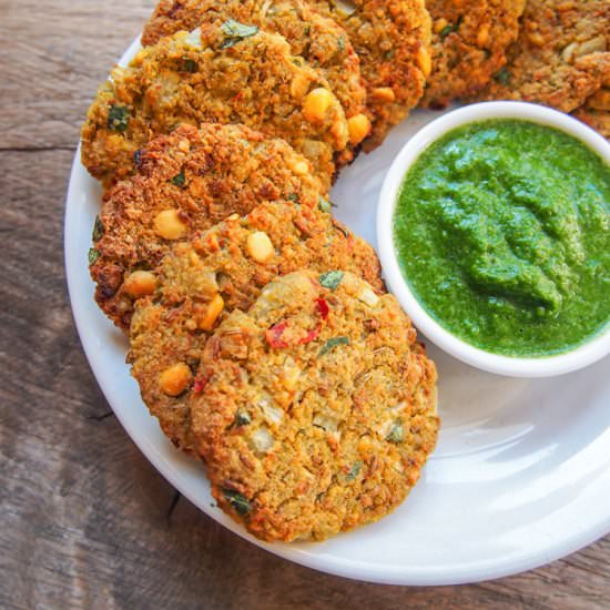 Baked Fava Bean Fritters - Recipe photo by vermilionroots