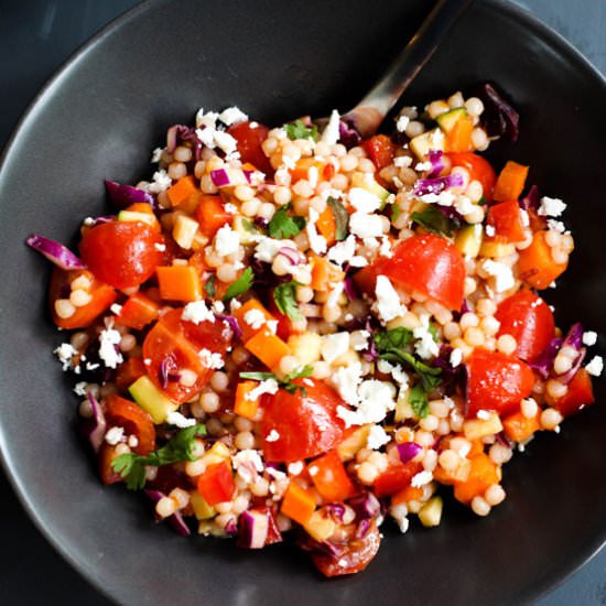 Spicy Israeli Couscous Salad - Recipe photo by theculinarycompass