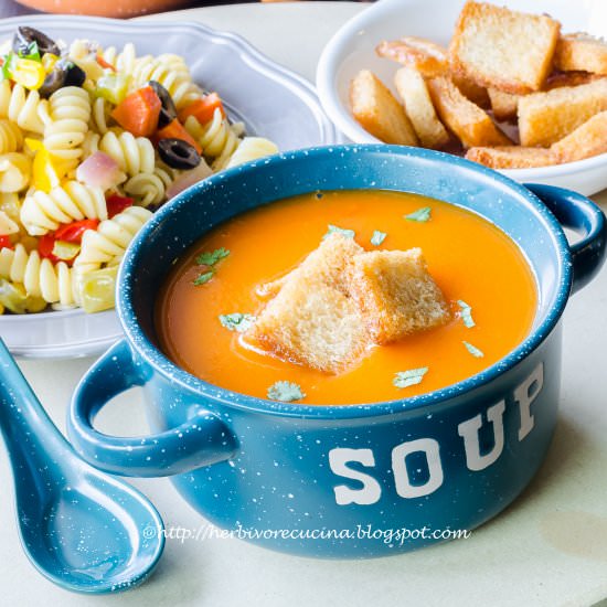 Roasted Tomato Soup - Recipe photo by Herbivore Cucina