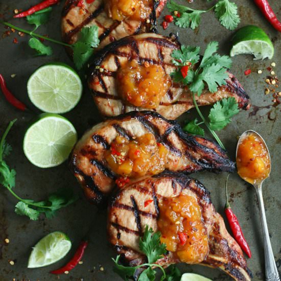Ginger Soy and Mango Pork Chops - Recipe photo by Wozz Kitchen Creations