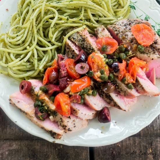 Southern Italian Grilled Tuna Steak - Recipe photo by allourway