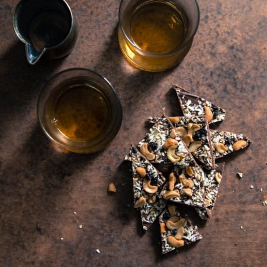 Dark Chocolate Bark - Recipe photo by FakeFoodFree