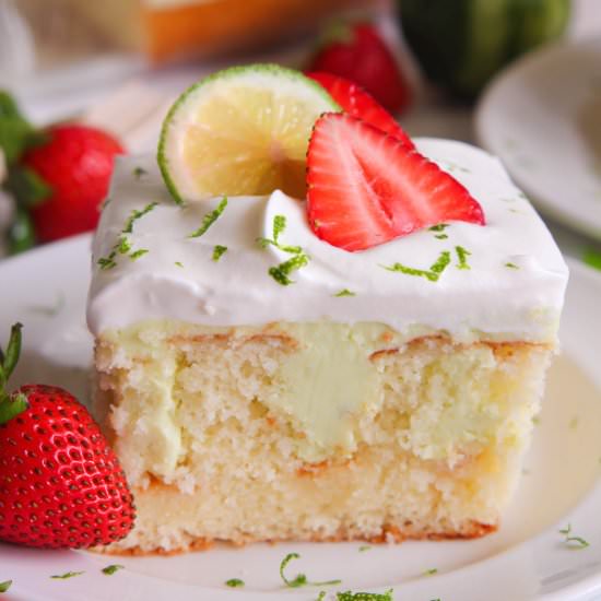 Key Lime Poke Cake - Recipe photo by cakefordinner