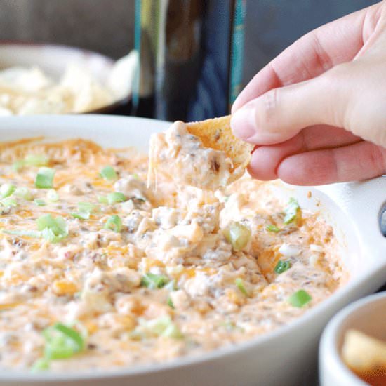 Hot Sausage Beer Cheese Dip - Recipe photo by foodlovinfamily
