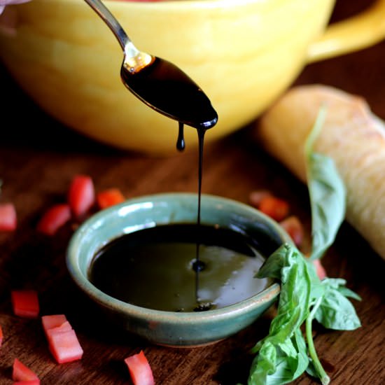 Sweet Balsamic Glaze - Recipe photo by thewoodenskillet