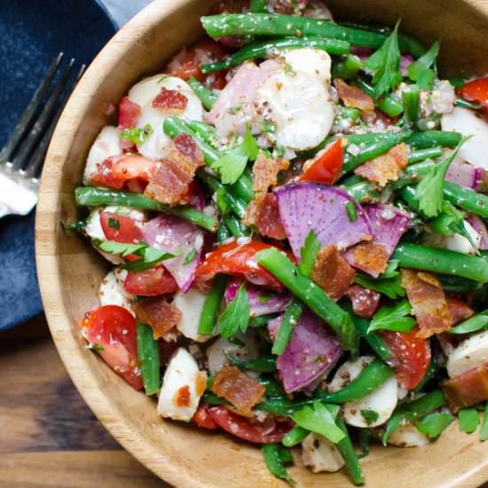 Tangy Green Bean Ciliegine Salad - Recipe photo by garlic and zest