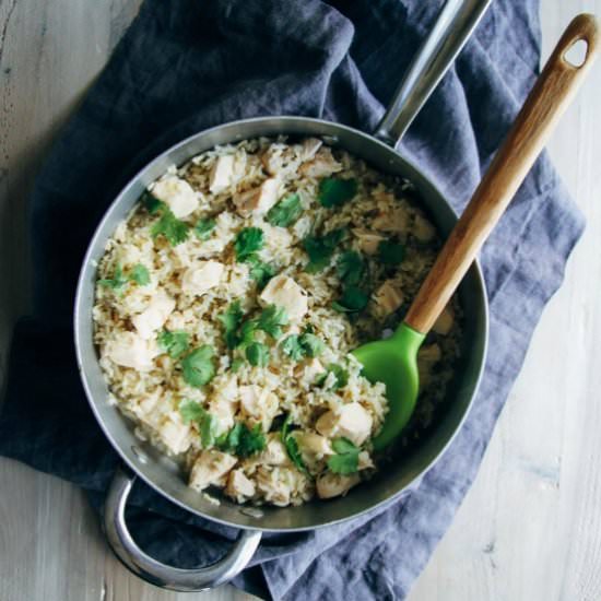 5 Ingredient chicken and rice skill - Recipe photo by Sweetphi