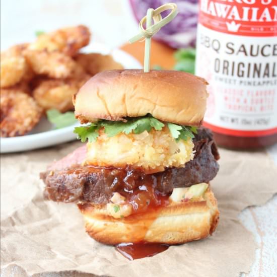 Hawaiian Surf & Turf Sliders - Recipe photo by Whitney Bond