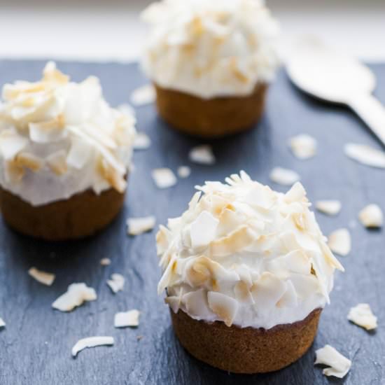 Healthy Coconut & Carrot Muffins - Recipe photo by Tales of Chocolate