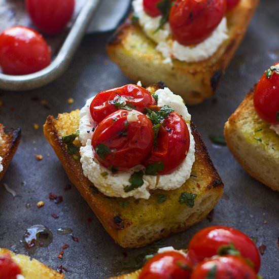 Grilled Summer Bruschetta - Recipe photo by cookingforkeeps