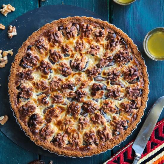 Date Walnut Tart - Recipe photo by Cleobuttera