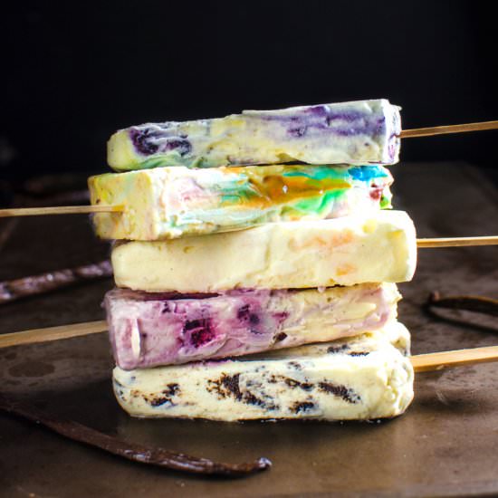 Vanilla Popsicles in 5 Flavors - Recipe photo by The Flavor Bender
