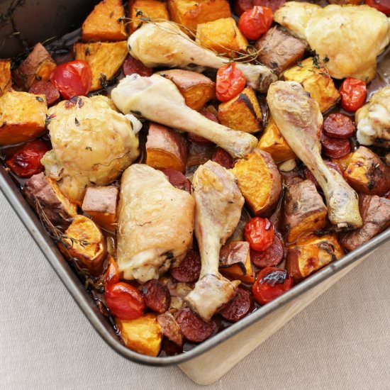 Chicken & Chorizo Traybake - Recipe photo by easypeasyfoodie