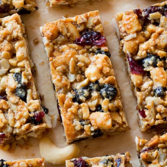 Berry Vanilla Cashew Snack Bars - Recipe photo by sallysbakingaddiction