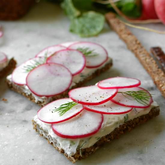 Radish Tea Sandwiches - Recipe photo by SimpleSeasonal