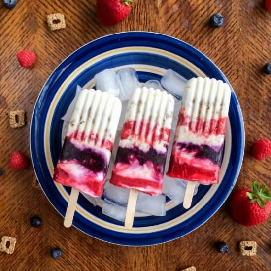 Yogurt Parfait Breakfast Popsicles - Recipe photo by JessExplainsItAll