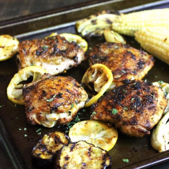 lemon and oregano chicken thighs - Recipe photo by susanstable