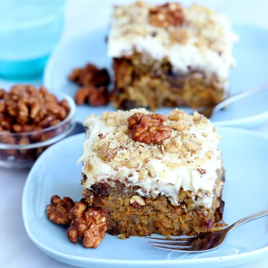 Delicious Vegan Carrot Cake - Recipe photo by veggiecravings