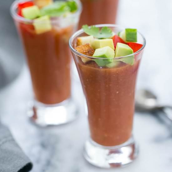 Gazpacho Shooters - Recipe photo by thatskinnychickcanbake
