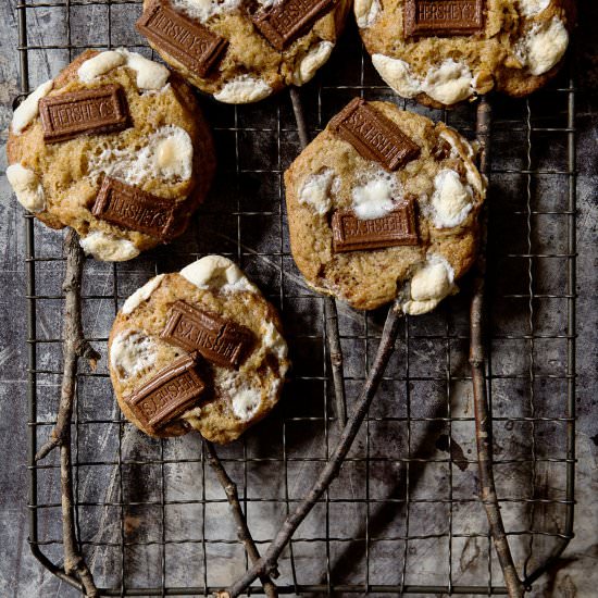 S'mores Cookies on a Stick - Recipe photo by BakersRoyale