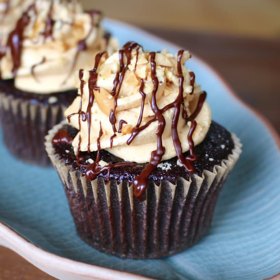 Chocolate Peanut Butter Cupcakes - Recipe photo by ai made it for you