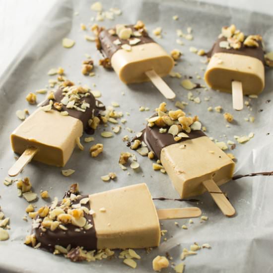 Chocolate Peanut Butter Banana Pops - Recipe photo by crumbkitchen