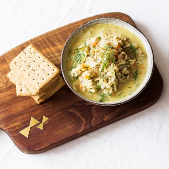 Vegan Avgolemono - Recipe photo by thefullhelping
