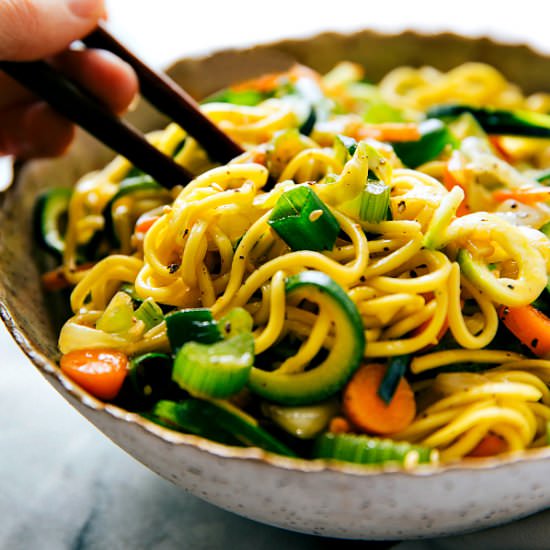 Easy Chow Mein with Zucchini - Recipe photo by chelseasmessyapron