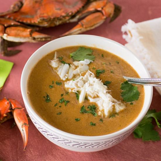 Roasted Red Pepper and Crab Bisque - Recipe photo by ChiliPepperMadness