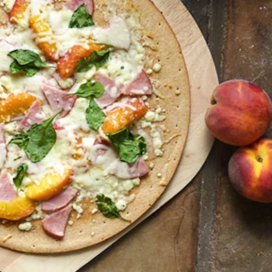 Fresh Peach Pizza Pie - Recipe photo by 3ScoopsofSugar