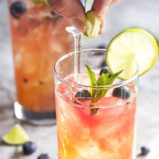 Fresh Blueberry Mojito - Recipe photo by justalittlebitofbacon
