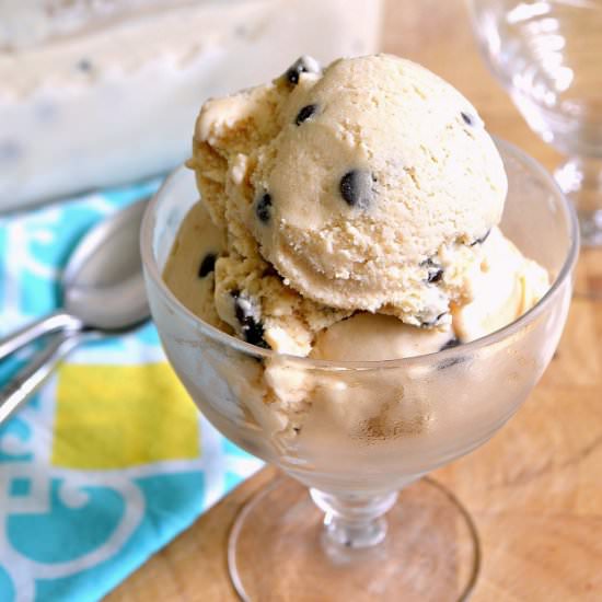 Peanut Butter Chocolate Chip Froyo - Recipe photo by HelloLittleHome