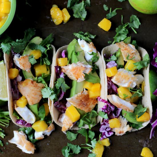 Fresh Fish Tacos - Recipe photo by thewoodenskillet