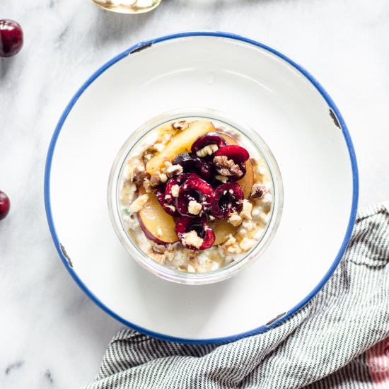 Cherry Bircher Muesli - Recipe photo by sundiegoeats