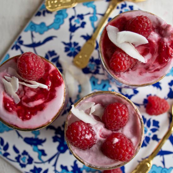 Raspberry Coconut Fool - Recipe photo by Sugar Free Londoner