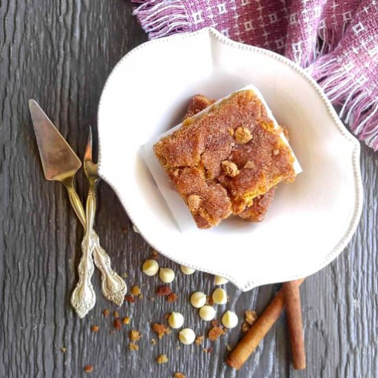 Snickerdoodle blondie Bars - Recipe photo by thegardeningcook