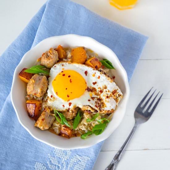 Savory Oatmeal with Fried Egg - Recipe photo by vivalafood