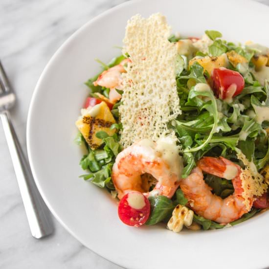 Shrimp, Corn & Polenta Salad - Recipe photo by Nordstrom Recipes