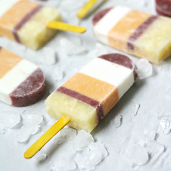 Tropical Striped Popsicles - Recipe photo by prettylifegirls