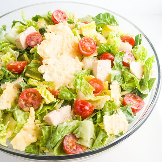 Chicken Caesar Salad w/ Parm Crisps - Recipe photo by wholesomeyum