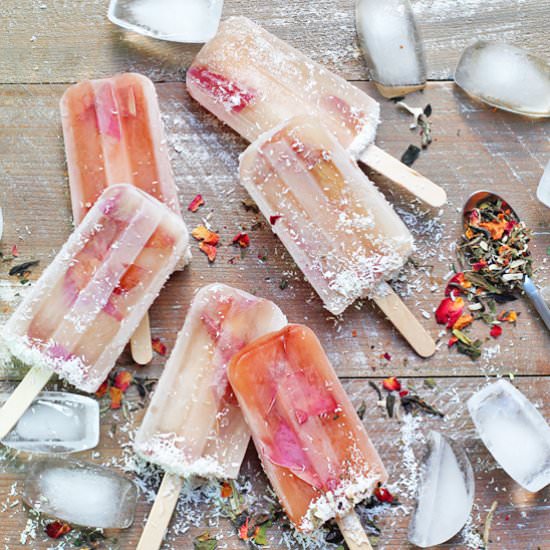 White Tea & Plum Popsicles - Recipe photo by greensmoothiegourmet