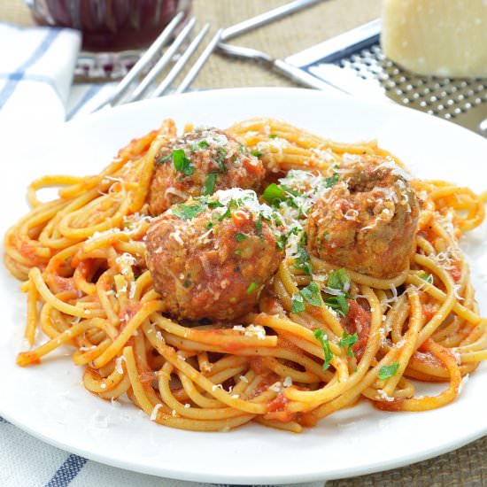 Best Damn Spaghetti & Meatballs - Recipe photo by IAteTheWholeThing