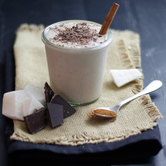 Cashew Chocolate Jicama Smoothie - Recipe photo by greensmoothiegourmet