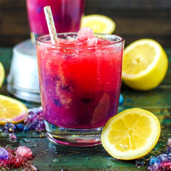 Color Changing Lemonade Slushies - Recipe photo by The Flavor Bender