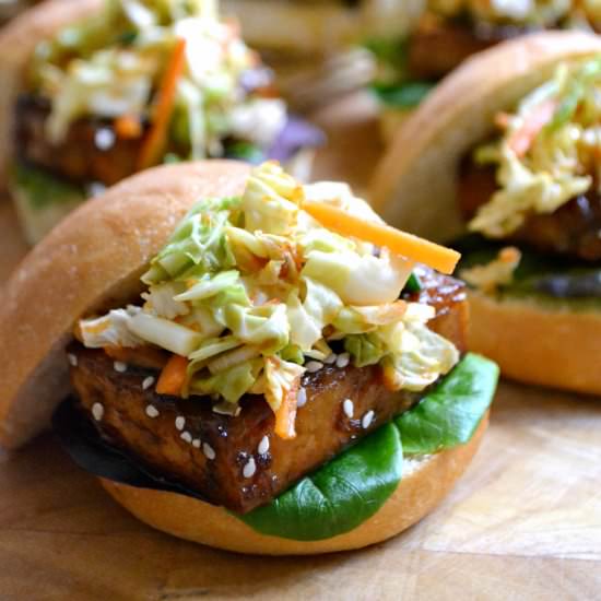 Korean BBQ Tofu Sliders - Recipe photo by HelloLittleHome